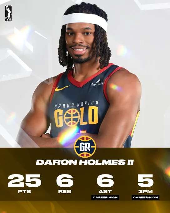 掘金小将霍姆斯二世G联赛爆发 高效25+6+6+5三分率队取胜